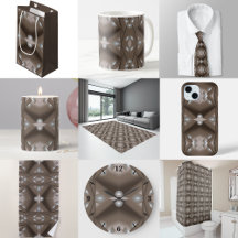 Sawtooth Edged Concentric Earth Tone Ombre Art