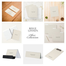 Light Beige Linen Black Typography