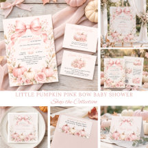 Little Pumpkin Pink Bow Baby Shower
