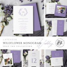 Lavender Wildflower Monogram Wedding