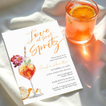 Love at First Spritz   Watercolor Bridal Shower