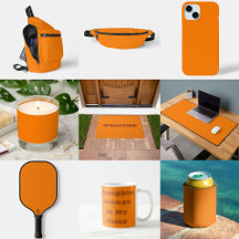 Classic Traditional Pumpkin Orange Solid Color 