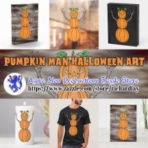 Pumpkin Man Halloween Art