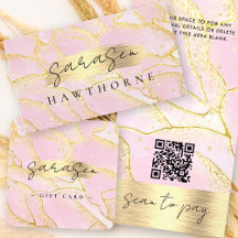 Watercolor Pink Faux Gold Foil Script Monogram