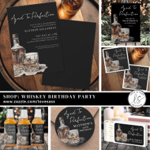 Black White Aged To Perfection Birthday Party