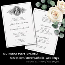 BLACK & WHITE MOTHER OF PERPETUAL HELP