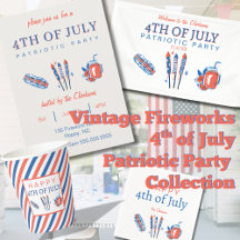 Vintage Fireworks 4th of July Patriotic Party