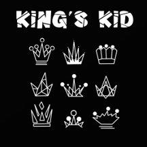 King's kid white font 