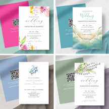 Wedding Invitations with QR Code