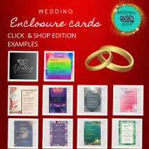 Elegant Wedding Enclosure Card Design collection