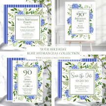 90th Birthday Blue Hydrangeas Collection