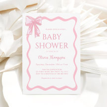 Pink Coquette Bow Baby Shower 
