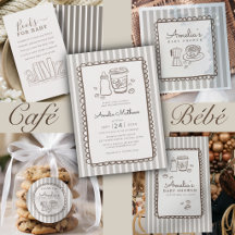 Modern Cafe Bebe Baby Shower Collection