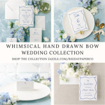 Whimsical Hand Drawn Bow Wedding Collection