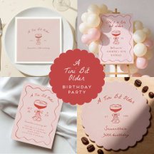 A Tini Bit Older Hand-Drawn Martini Birthday Party