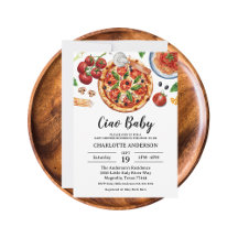 Italian Ciao Baby Pizza Red Baby Shower Collection