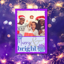 Merry and Bright Christmas Holiday Cards