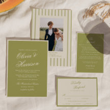 Olive Green Garden Calligraphy Wedding Collection