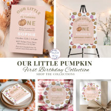 Pumpkin First Birthday Party Collection
