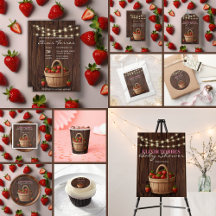 Strawberry Sweet Wood Basket