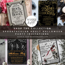 Spooktacular Adult Halloween Party Invitations