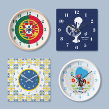Portuguese Culture-themed round and square clock