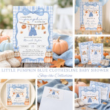 Little Pumpkin Baby Clothes Blue Boy Baby Shower