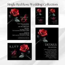 Single Red Rose Wedding Collection