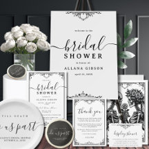 Till Death Do Us Part Black & White Bridal Shower