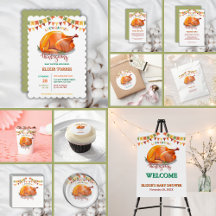 Let's Gather Thanksgiving Turkey Feast Baby Shower