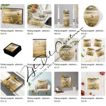 Gifts with flying seagulls - abstract design