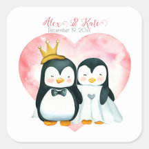 Wedding Romantic Square Sticker