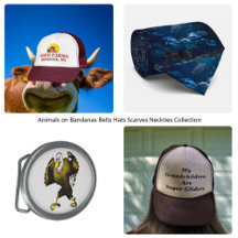 Animals on Bandanas Belts Hats Scarves Neckties