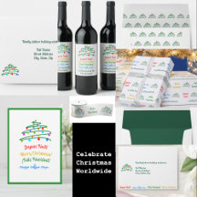 International Festive Christmas Tree and Ornaments