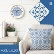 Modern Blue and White Tiles Christmas Gifts 