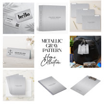 Metallic Gray Texture Personalized Typography