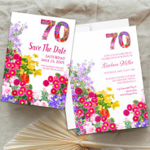 70th Birthday Celebration - Invitations & Decor