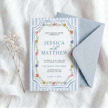 Whimsical Blue Floral Wedding Collection