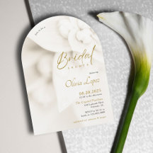 Ivory Bloom & Gold Script Bridal Shower Collection