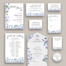 Blue Wildflower Bridal Shower Collection