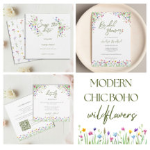 Modern Chic boho wildflowers