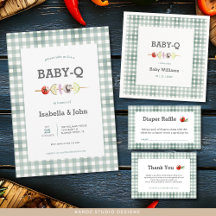 Barbecue Baby Shower   Gender Neutral Design