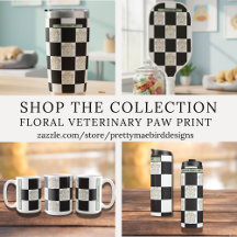 Floral Paw Print Veterinary Medicine Accessories