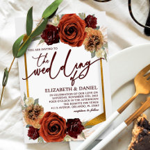 Gold Rustic Floral Pampas Grass Wedding Collection