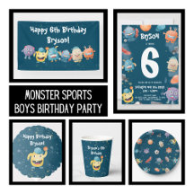 Monster Sports Boys Birthday Party