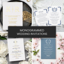 Monogrammed Wedding Invitations
