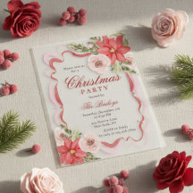 Acrylic & Vellum Christmas Invitations