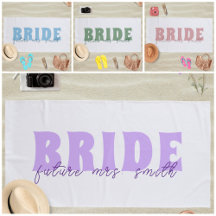 Custom Matching Bride And Bridesmaid Beach Towels
