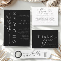 A Black & White Affair Bridal Shower Collection