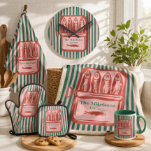 Personalized Family Retro Sardine Tin Stripes 